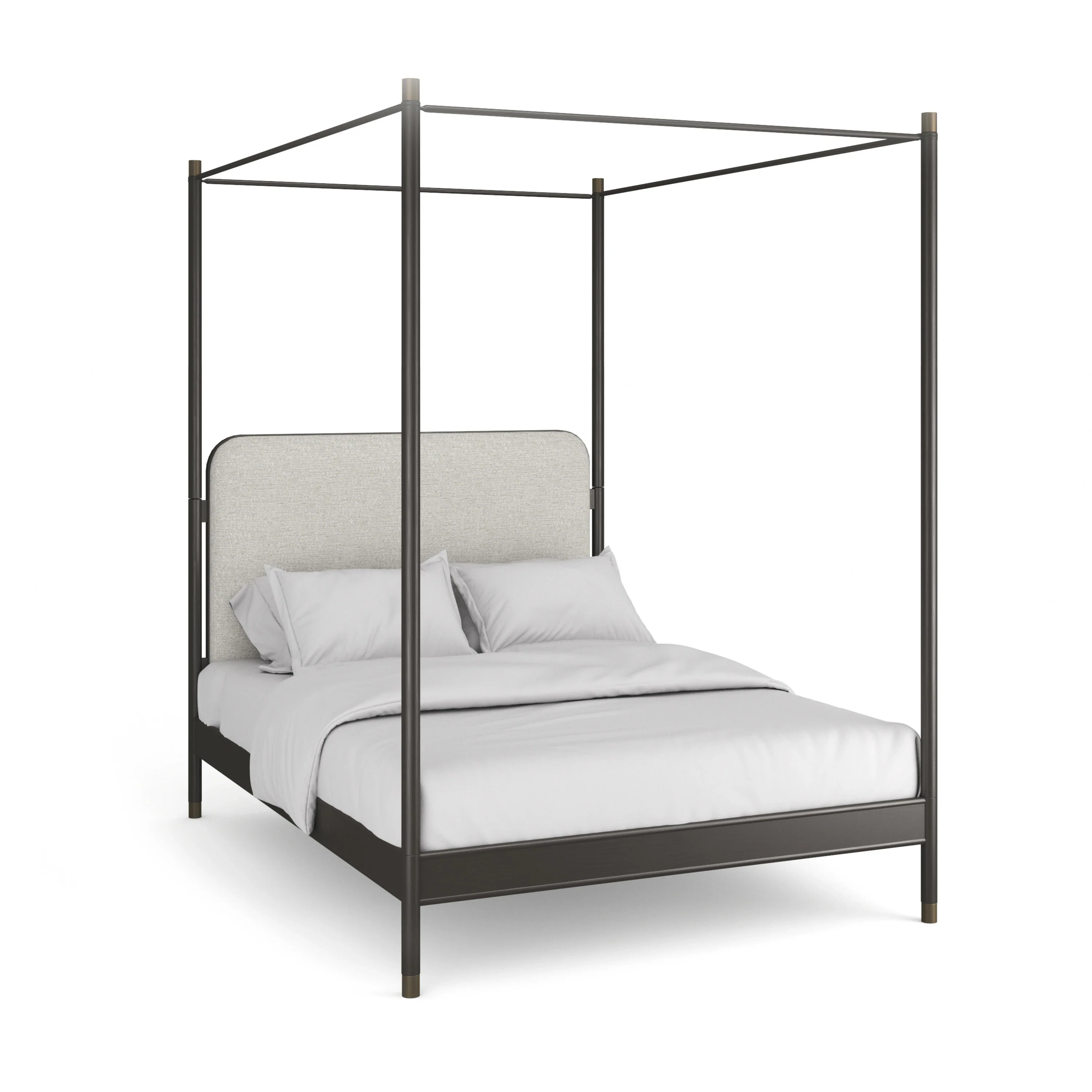 Campaign King Bed With Canopy - Image 6