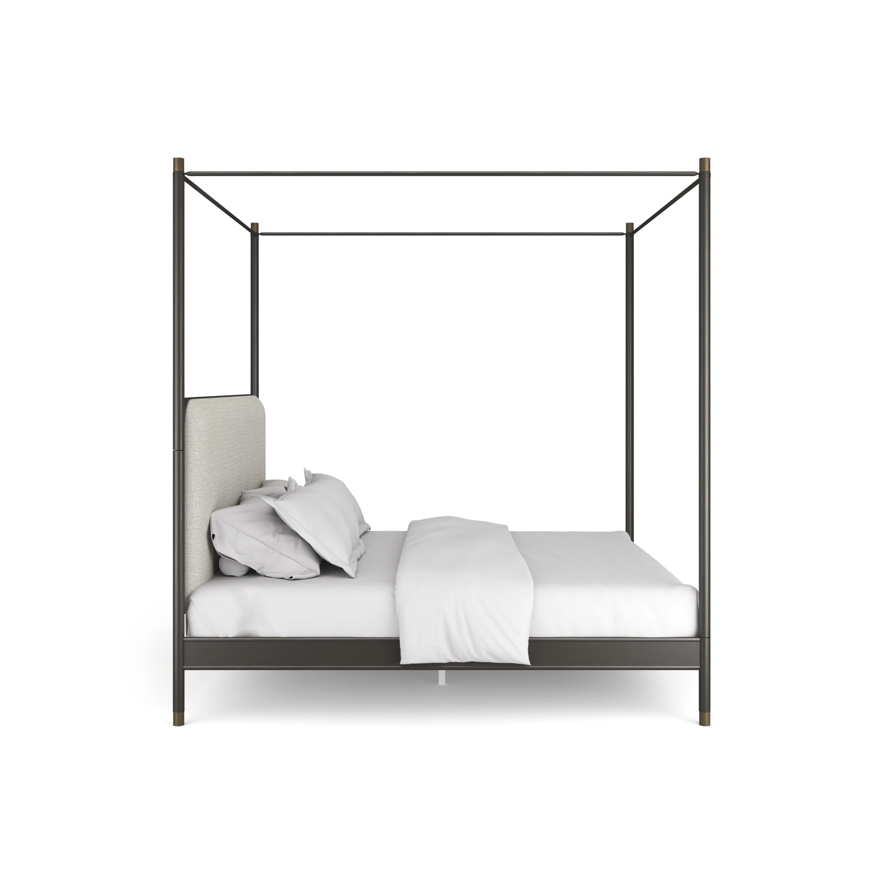 Campaign King Bed With Canopy - Image 7