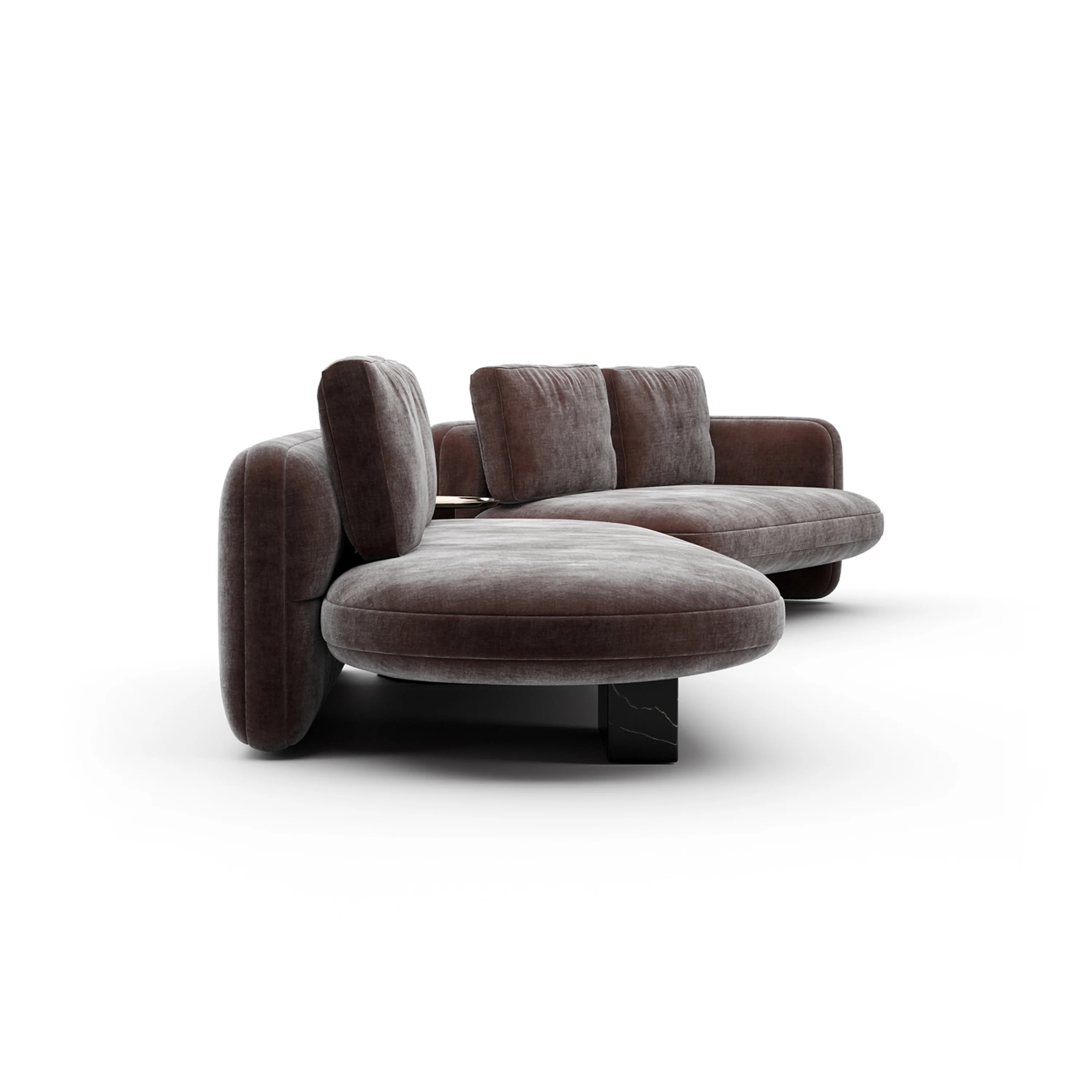 Overlap Left Bumper Sectional Dk Taupe - Image 3