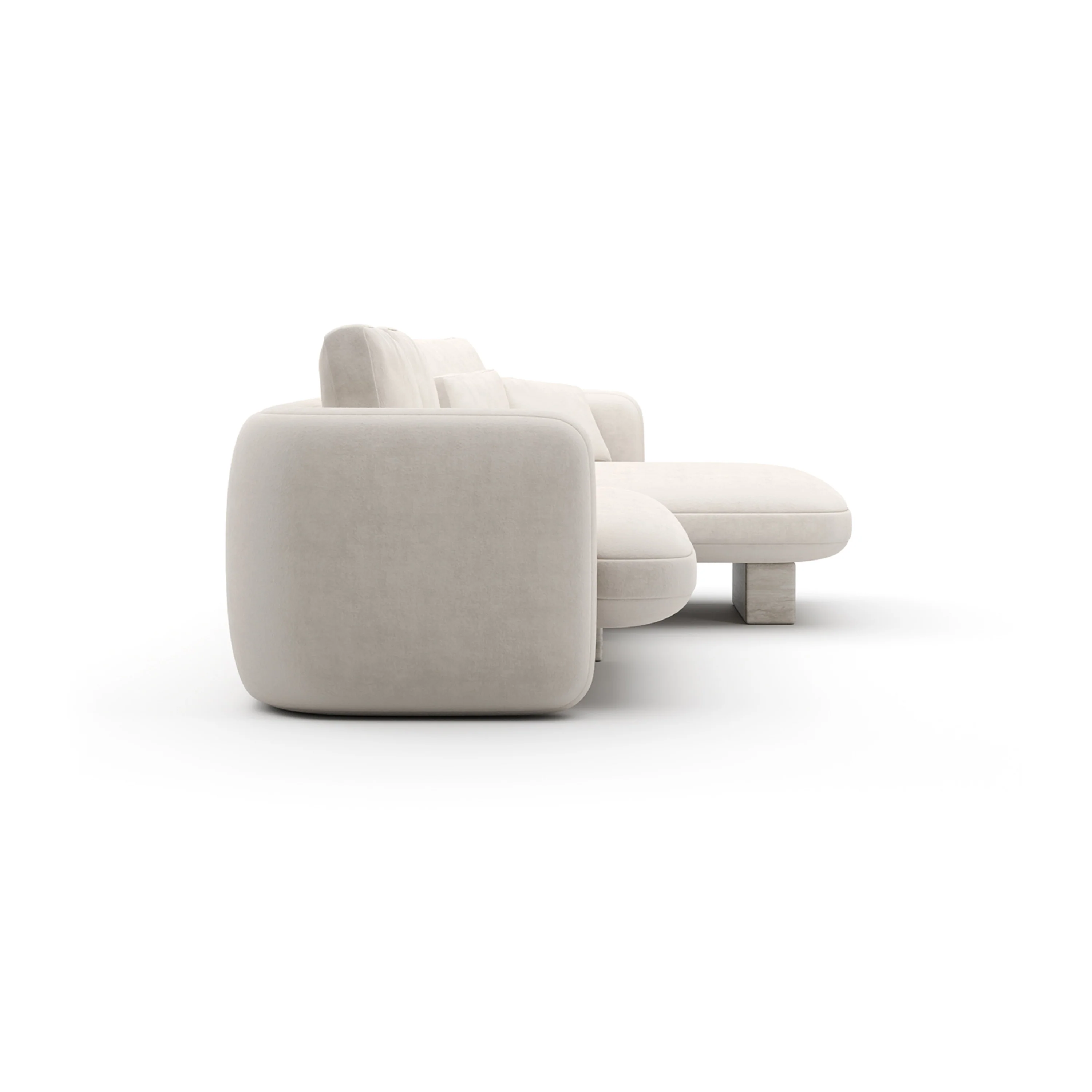 Overlap Right Chaise Sec Small Ecru - Image 3